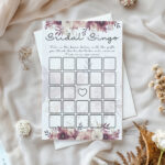 Bridal Shower Bingo, Floral Bridal Shower Game, Flower Bridal Bingo, Bride Games, Wedding Shower Game, Editable Template