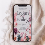 Floral Wedding Invitation Template - Editable Wildflower Meadows Wedding Invite - Text Message E-Invite