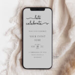Let's Celebrate Invitation Template - Minimalist Party Text Message E-Invite