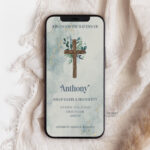 Baby Baptism Invitation - Floral - Baby Christening Text Message E-Invite